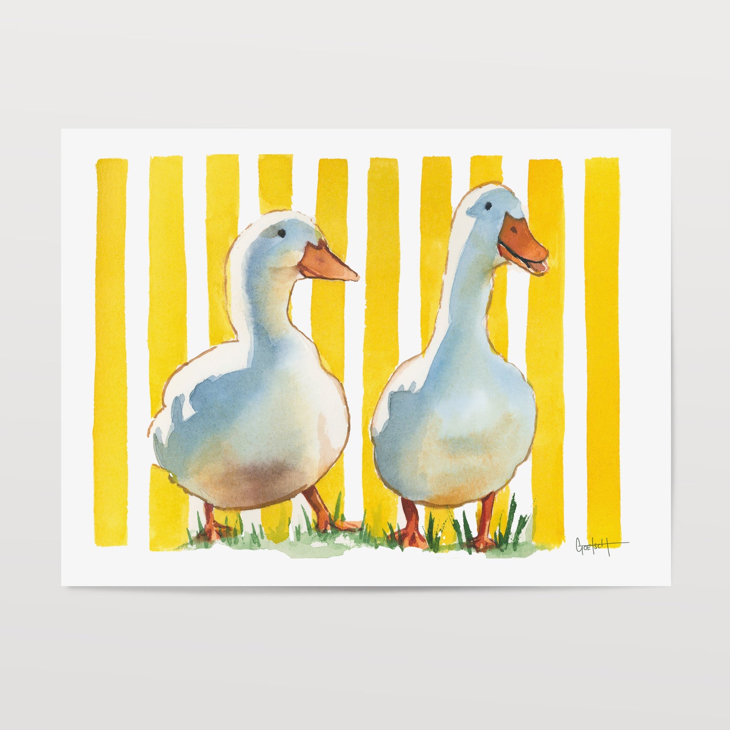 'Waddles and Stripes' Print