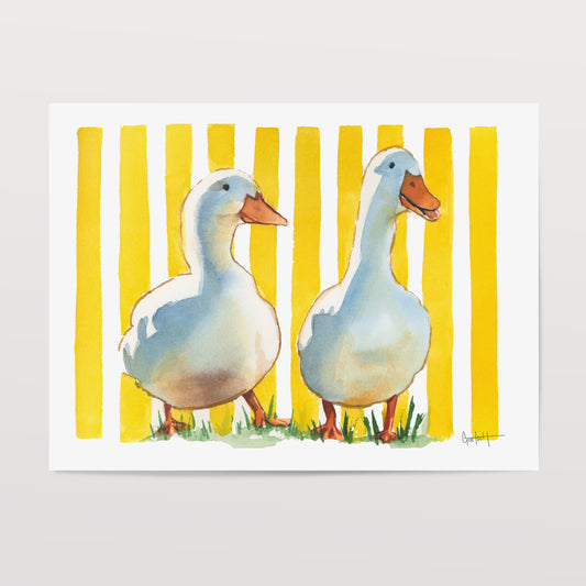 'Waddles and Stripes' Print