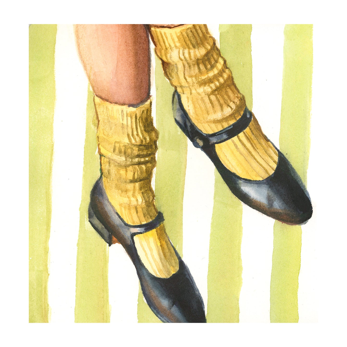 'Pistachio Stripes' Print