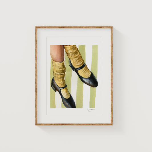 'Pistachio Stripes' Print